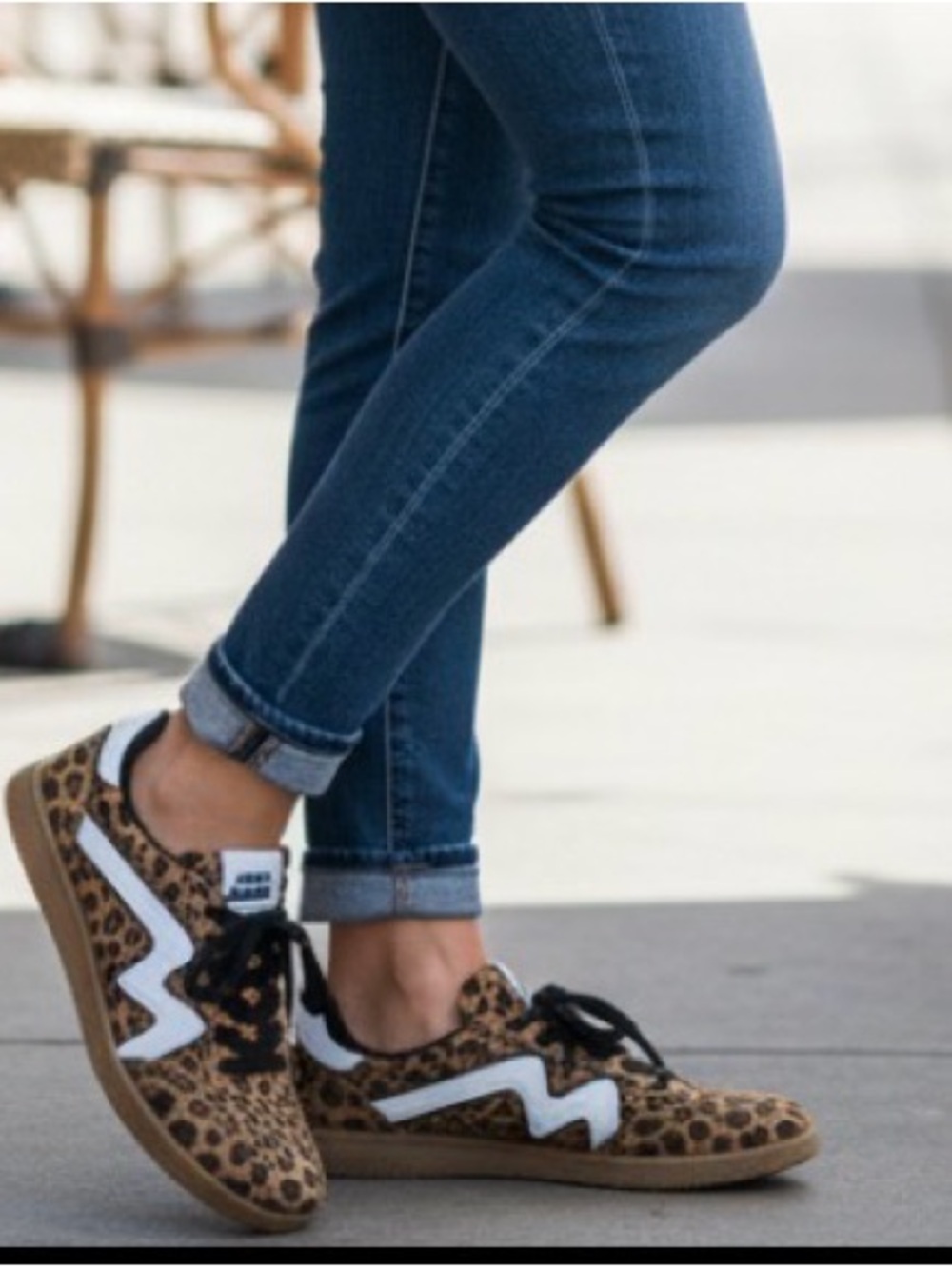 Madden Girl Leopard Animal Print Sneakers with White Accent - Sz 9.5!!